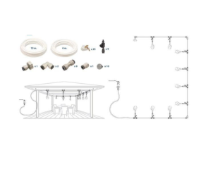 Nebulização doméstica Kit de Kit Drip&Fresh bocais δ 16 m δ 10 2