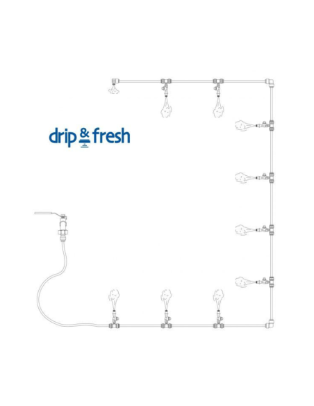 Nebulização doméstica Kit de Kit Drip&Fresh bocais δ 16 m δ 10
