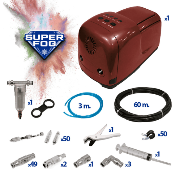 Kit Nebulização SuperFog 40 Toberas 日本語 Climatiza Terrazas