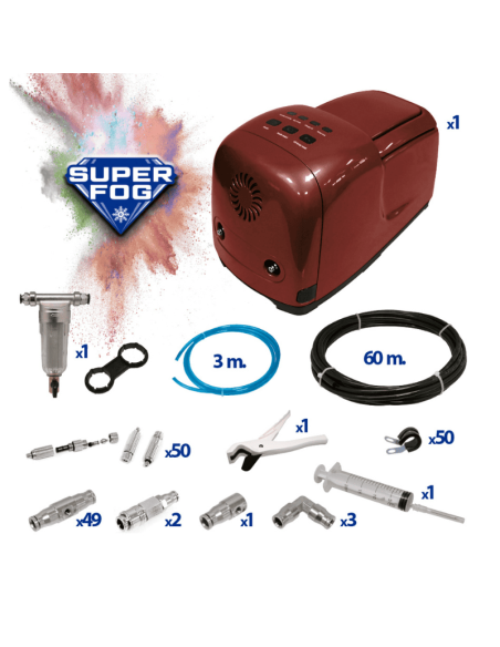 Kit Nebulização SuperFog 40 Toberas 日本語 Climatiza Terrazas