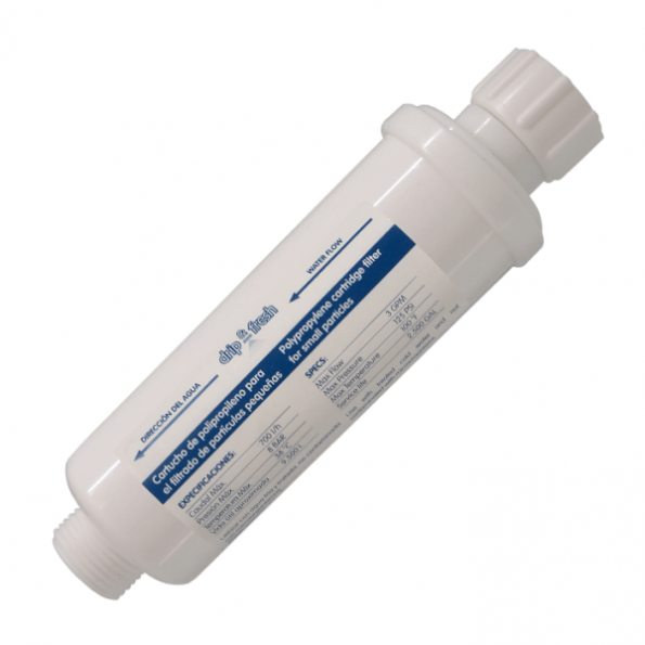 Filtros de cartucho de polipropileno para pequenas instalações 12 cm.RH 3/8" - Drip&Fresh