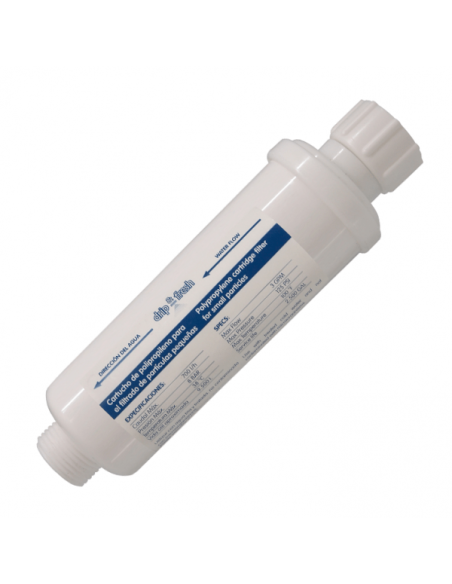 Filtros de cartucho de polipropileno para pequenas instalações 12 cm.RH 3/8" - Drip&Fresh
