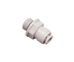 Conexão rápida para tubo de nebulização - União automática Rosca macho 1/4” x Rosca macho 1/4” | Drip&Fresh