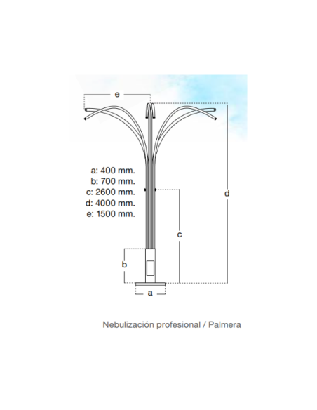 Palmera de Nebulización para Plazas y Eventos | Drip&Fresh