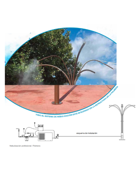 Palmera de Nebulización para Plazas y Eventos | Drip&Fresh