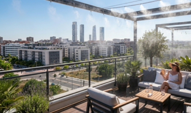 Nebulización en terraza ático: la mejor solución urbana para refrescar tu espacio en verano